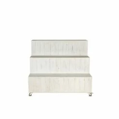Alternative view of Meilleure affaire ???? Présentoir Fleuriste 3 étages Blanc Bois Massif 130x79x110 TRADIS ????