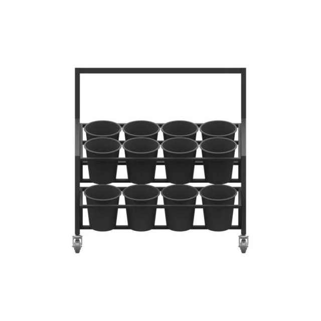 Nouveau ???? Présentoir Fleurs 2 Niveaux - Dim. 1200x800 Ht.1300mm - Laqué Noir ???? 2 Nouveau ???? Présentoir Fleurs 2 Niveaux - Dim. 1200x800 Ht.1300mm - Laqué Noir ???? – Image 2