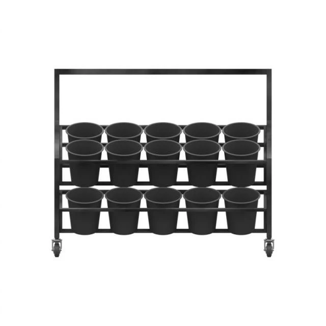 Budget ???? Présentoir Fleurs 2 Niveaux - Dim. 1500x800 Ht.1300mm - Laqué Anthracite ???? 2 Budget ???? Présentoir Fleurs 2 Niveaux - Dim. 1500x800 Ht.1300mm - Laqué Anthracite ???? – Image 2