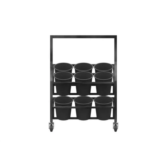 Tout neuf ✔️ Présentoir Fleurs 2 Niveaux - Dim. 900x800 Ht.1300mm - Laqué Anthracite 🌟 2 Tout neuf ✔️ Présentoir Fleurs 2 Niveaux - Dim. 900x800 Ht.1300mm - Laqué Anthracite 🌟 – Image 2