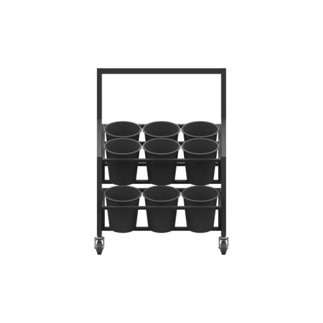 Offres ✨ Présentoir Fleurs 2 Niveaux - Dim. 900x800 Ht.1300mm - Laqué Noir ???? 2 Offres ✨ Présentoir Fleurs 2 Niveaux - Dim. 900x800 Ht.1300mm - Laqué Noir ???? – Image 2