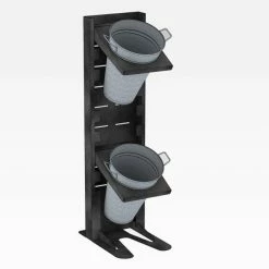 Sortie 🧨 Présentoir Fleurs 2 Seaux Coloris Anthracite Extensible à 4 Seaux 🔔