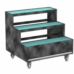 Promo ???? Présentoir Fleurs 3 Marches Coloris Anthracite ????