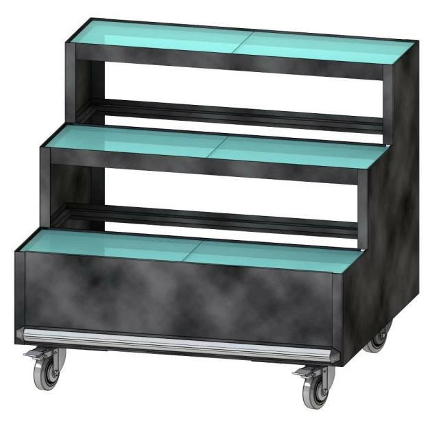 Promo ???? Présentoir Fleurs 3 Marches Coloris Anthracite ???? 4 Promo ???? Présentoir Fleurs 3 Marches Coloris Anthracite ???? – Image 4
