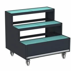 Remise ⌛ Présentoir Fleurs 3 Marches Coloris Noir ⌛