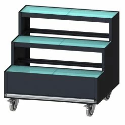 Remise ⌛ Présentoir Fleurs 3 Marches Coloris Noir ⌛ -IZZIBOX Magasin presentoir fleurs 3 marches coloris noir 04