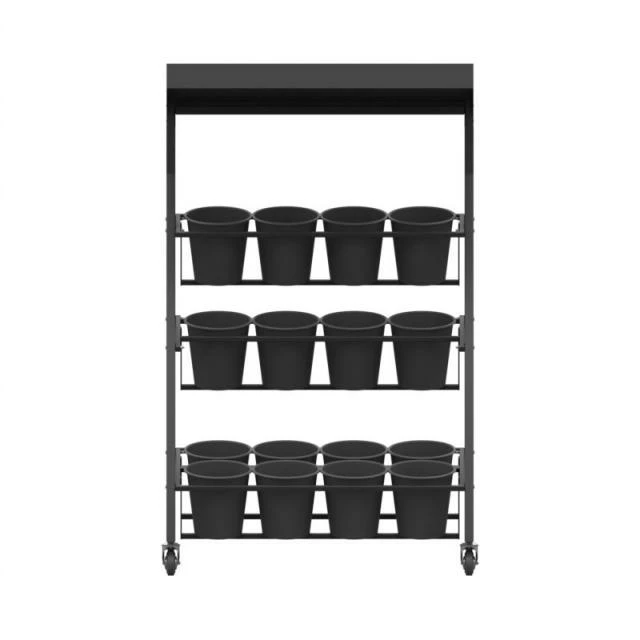 Acheter ✨ Présentoir Fleurs 3 Niveaux - Dim. 1200x800 Ht.2000mm - Laqué Noir ✔️ 2 Acheter ✨ Présentoir Fleurs 3 Niveaux - Dim. 1200x800 Ht.2000mm - Laqué Noir ✔️ – Image 2
