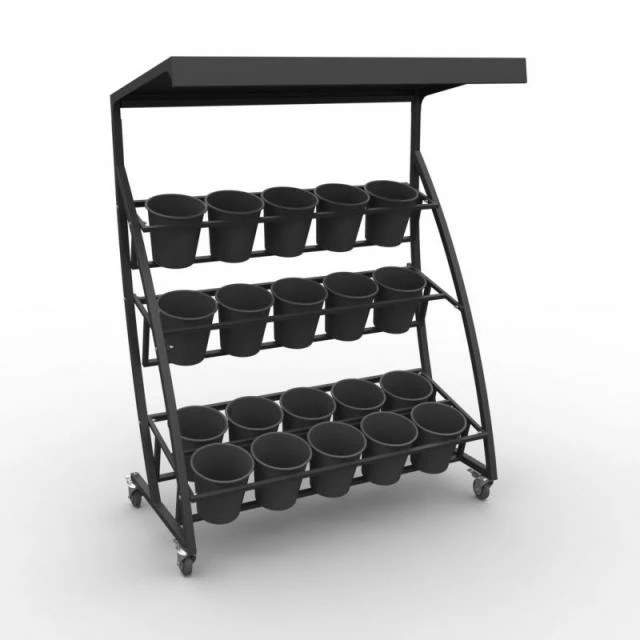 Présentoir fleurs 3 niveaux - Dim. 1500x800 Ht.2000mm - Laqué Noir Bon marché ???? Présentoir Fleurs 3 Niveaux - Dim. 1500x800 Ht.2000mm - Laqué Noir ???? -IZZIBOX Magasin presentoir fleurs 3 niveaux dim 1500x800 ht 2000mm laque noir 01