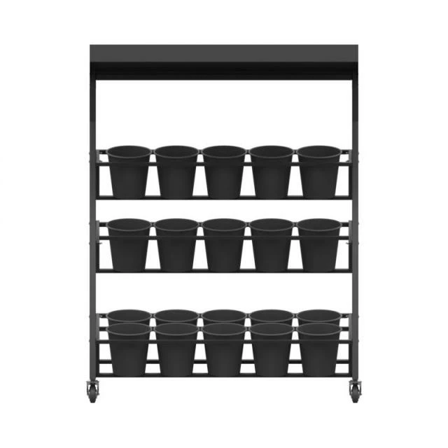 Présentoir fleurs 3 niveaux - Dim. 1500x800 Ht.2000mm - Laqué Noir Bon marché ???? Présentoir Fleurs 3 Niveaux - Dim. 1500x800 Ht.2000mm - Laqué Noir ???? -IZZIBOX Magasin presentoir fleurs 3 niveaux dim 1500x800 ht 2000mm laque noir 02