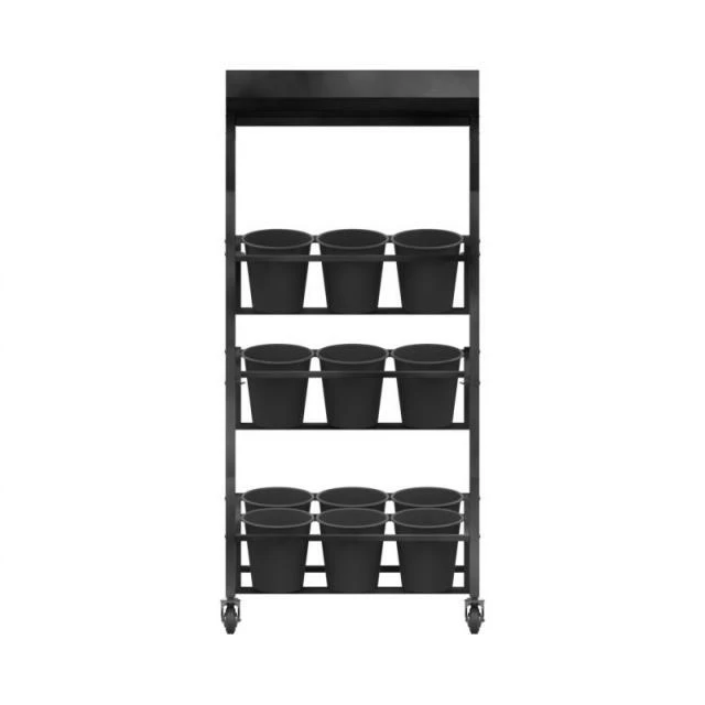 Sortie 🎁 Présentoir Fleurs 3 Niveaux - Dim. 900x800 Ht.2000mm - Laqué Anthracite ⌛ 2 Sortie 🎁 Présentoir Fleurs 3 Niveaux - Dim. 900x800 Ht.2000mm - Laqué Anthracite ⌛ – Image 2