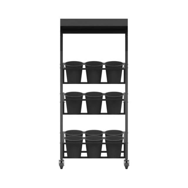 Offres ???? Présentoir Fleurs 3 Niveaux - Dim. 900x800 Ht.2000mm - Laqué Noir ???? 2 Offres ???? Présentoir Fleurs 3 Niveaux - Dim. 900x800 Ht.2000mm - Laqué Noir ???? – Image 2