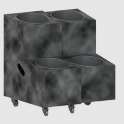 Nouveau ???? Présentoir Fleurs Dépliable 2 Seaux Coloris Anthracite ????