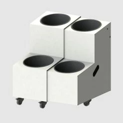 Remise 🌟 Présentoir Fleurs Dépliable 2 Seaux Coloris Blanc ⌛ -IZZIBOX Magasin presentoir fleurs depliable 2 seaux coloris blanc 04