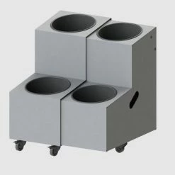 Vente flash ???? Présentoir Fleurs Dépliable 2 Seaux Coloris Gris ❤️ -IZZIBOX Magasin presentoir fleurs depliable 2 seaux coloris gris 04