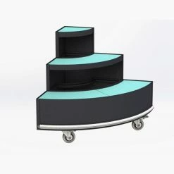 Sortie ⌛ Présentoir Fleurs Quart De Rond Coloris Noir 😀