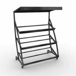 Coupon ✨ Présentoir Fruits&légumes 3 Niveaux - Dim. 1500x800 Ht.2000mm - Laqué Anthracite 😀