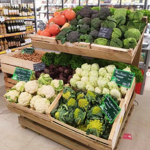 Présentoir fruits/légumes orientables surbaissé bois vieilli 120x116x128 cm Meilleure vente ???? Présentoir Fruits/légumes Orientables Surbaissé Bois Vieilli 120x116x128 Cm ???? -IZZIBOX Magasin presentoir fruits legumes orientables surbaisse bois vieilli 120x116x128 cm 03