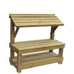 Promo 👏 Présentoir Fruits/legumes Trottoir Bois Vieilli 120x50x116 Cm 😀