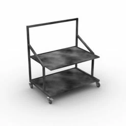 Acheter 🥰 Présentoir Plantes 2 Niveaux - Dim. 1200x800 Ht.1300mm - Laqué Anthracite 🎉