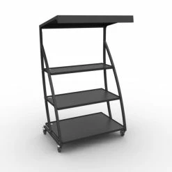 De gros ???? Présentoir Plantes 3 Niveaux - Dim. 1200x800 Ht.2000mm - Laqué Noir ????