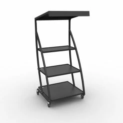 De gros ???? Présentoir Plantes 3 Niveaux - Dim. 900x800 Ht.2000mm - Laqué Noir ????