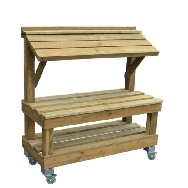 Promo ???? Présentoir Trottoir Bois Vieilli + Fourreaux + Roulettes 120x50x126 Cm ???? 1 Promo ???? Présentoir Trottoir Bois Vieilli + Fourreaux + Roulettes 120x50x126 Cm ????