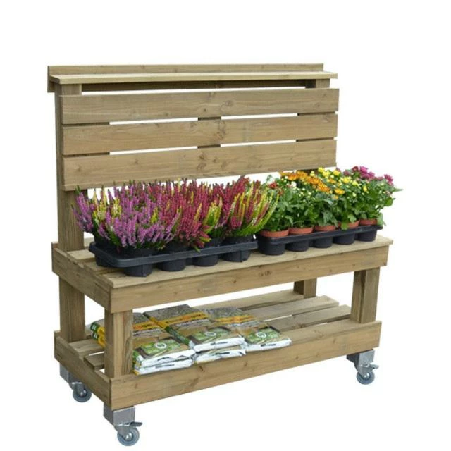Promo ???? Présentoir Trottoir Bois Vieilli + Fourreaux + Roulettes 120x50x126 Cm ???? 4 Promo ???? Présentoir Trottoir Bois Vieilli + Fourreaux + Roulettes 120x50x126 Cm ???? – Image 4