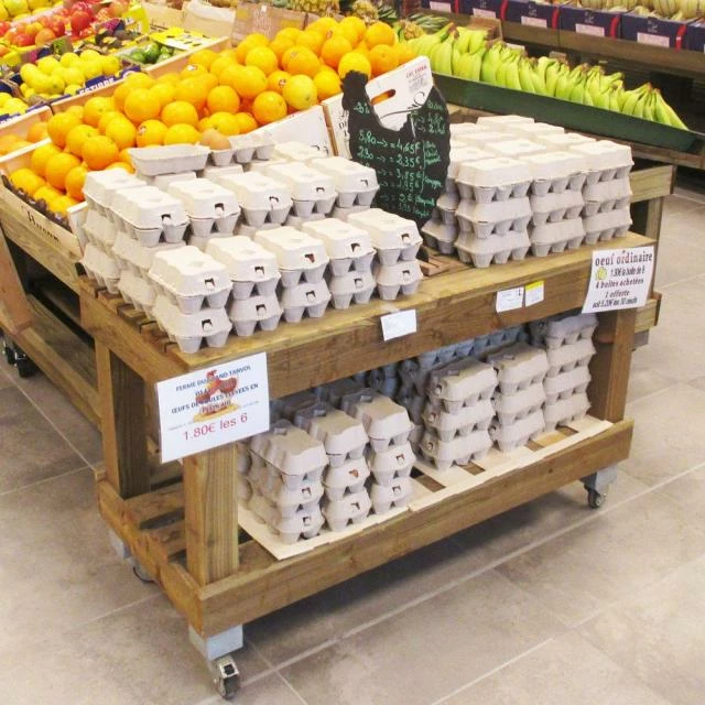 Tout neuf ⌛ Table 2 Niveaux étroite Bois Vieilli + Fourreaux + Roulettes 120x50x63cm ❤️ 2 Tout neuf ⌛ Table 2 Niveaux étroite Bois Vieilli + Fourreaux + Roulettes 120x50x63cm ❤️ – Image 2