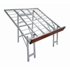 Meilleur prix 🤩 Table Aluminium Inclinée Front Bois 120x120x97cm 💯
