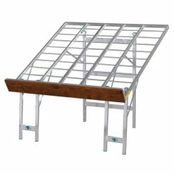 Meilleur prix ???? Table Aluminium Inclinée Front Bois 120x120x97cm ???? -IZZIBOX Magasin table aluminium inclinee front bois 120x120x97cm 04