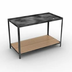 Budget 😍 Table Bac Démontable 2 Niveaux - Dim. 1500x750 Ht.1000mm - Laqué Anthracite 💯