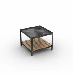 Le moins cher ⭐ Table Bac Démontable 2 Niveaux - Dim. 750x750 Ht.600mm - Laqué Anthracite ❤️