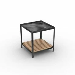 Le moins cher ???? Table Bac Démontable 2 Niveaux - Dim. 750x750 Ht.800mm - Laqué Anthracite ????