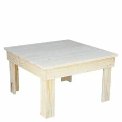 Bon marché 💯 Table Carré Bois Clair 80 X 80 X 45 Cm ❤️