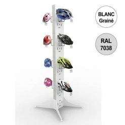 Acheter ✨ Totem Vélo 1800 Mm - Totem 8 Casques - 4 Niveaux – Blanc + Gris - Par 4 ⭐