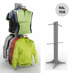 Nouveau ???? Totem Vélo 1800 Mm - Totem Portants Vêtements - 4 Facings – Gris ????